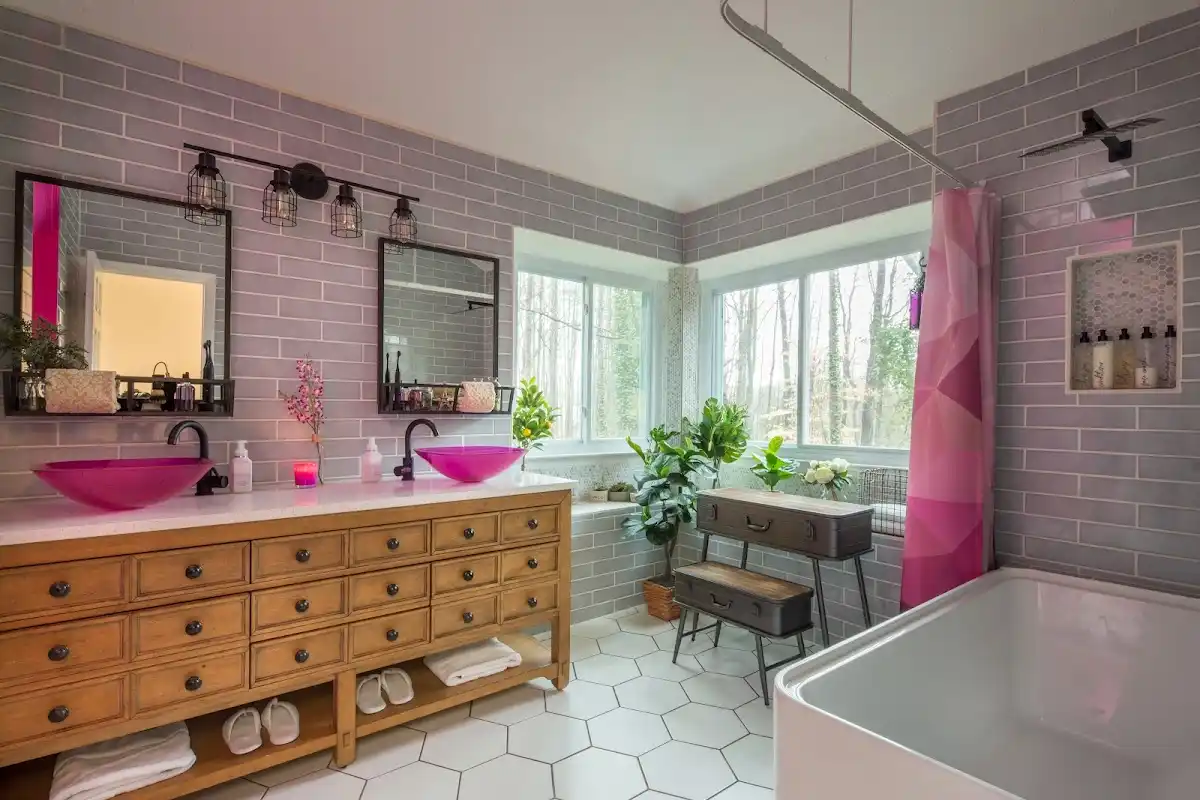 Bathroom renovation after water damage restoration in Union Hill-Novelty Hill